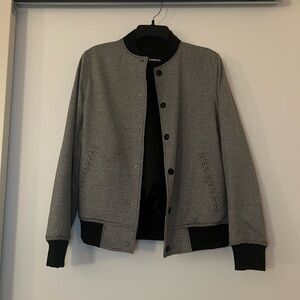 Express Houndstooth Bomber Jacket